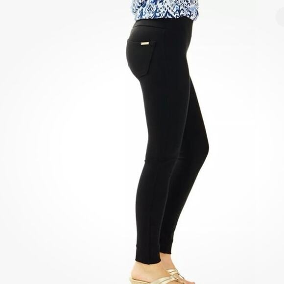 Lilly Pulitzer MIA LEGGING Leggings Black Stretch Pants M‎ - Picture 3 of 9